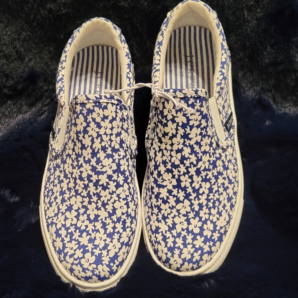 J crew floral print slip on size 6